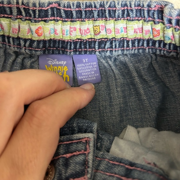 VGT Toddler Disney Blue Shorts with Embroidered Floral Details - Picture 4 of 4